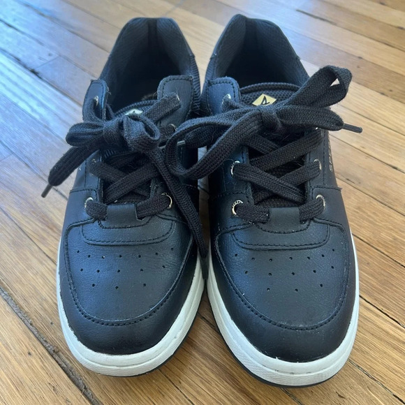 Sperry Women’s Leather Freeport Sneakers Black | Size 7 - Picture 5 of 6